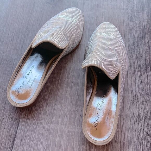 New Robert Clergerie Paris Alice open heel flat mules loafers slippers - Picture 6 of 16